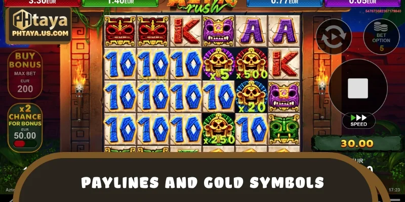 Paylines and Gold Symbols