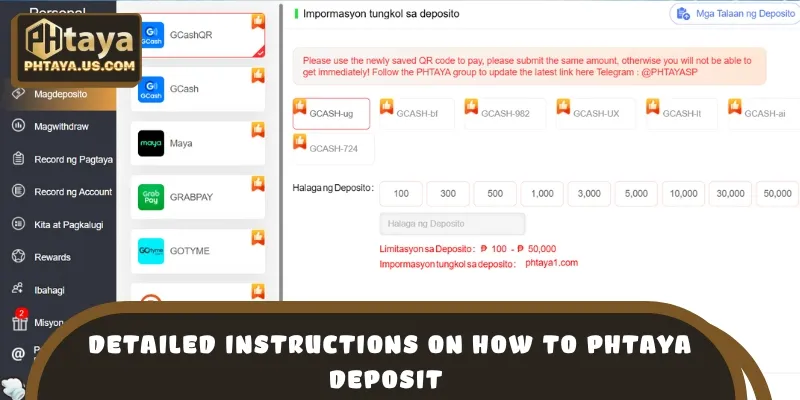 Step by step instructions for depositing money at the house