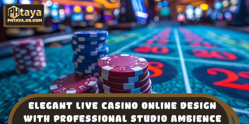 Elegant live casino online design with professional studio ambience