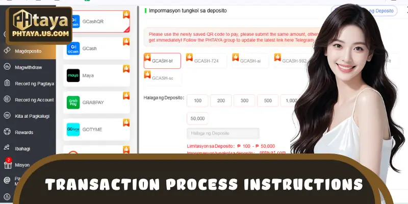 Transaction process instructions