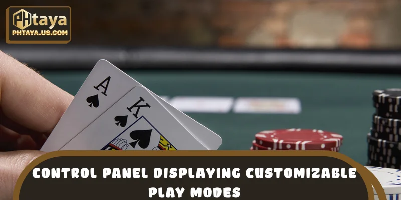 Control panel displaying customizable play modes